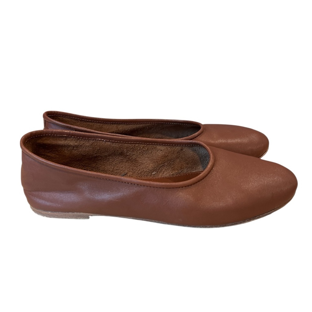 Jenni Kayne Charlotte Ballet Leather Flats in saddle size 6 - Picture 4 of 10